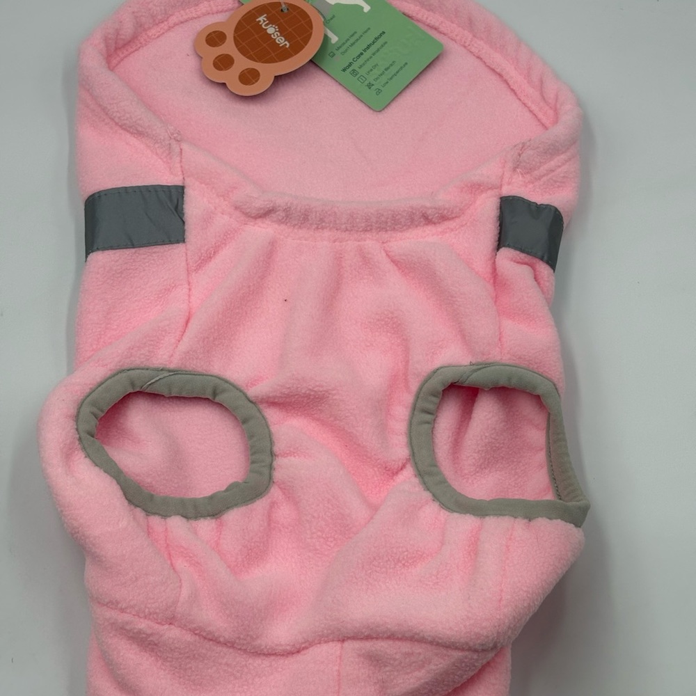 Kuoser Dog Fleece Jacket Reflective Winter Vest - Pink, Medium NWT